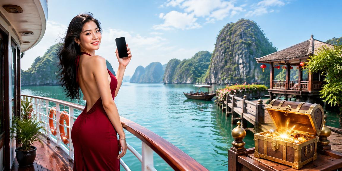 Người chơi sử dụng dich6 trên điện thoại tại Hạ Long